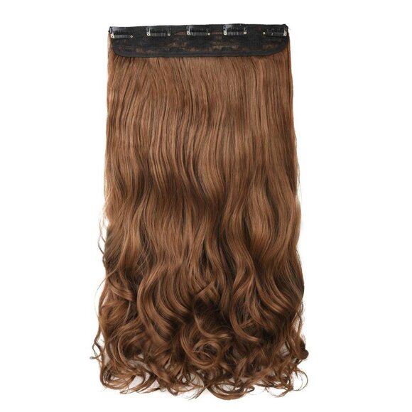 3/$30  20" 1-pack 3/4 Full Head Curly Wave Clips in on Synthetic Hair Extensions - Picture 2 of 15